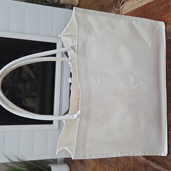 Stylish Cream Tote FRIENDS Bag with Colorful Prints NWOT - Picture 4 of 8